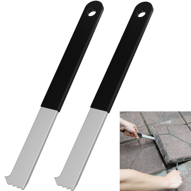 AKEGAMN Clearance! 2Pcs Paver Puller Paver Extractor Tool With Joint Scraper Teeth & Slots Paver Removal Tool For Garden Yard Patio Paver Brick Block Replacement PREMIUM MATERIALS: The paver puller