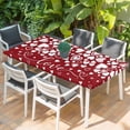 thumbnail image 2 of Red White Valentine's Day Table Cloths for 6 Foot Rectangle Tables, Love Heart Modern Art Romantic Patio Waterproof Elastic Fitted Tablecloths, Washable Rectangular Table Cover for Camping, 2 of 8