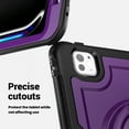 thumbnail image 4 of Dteck Case for iPad Pro 11 inch 2024, Heavy Duty Silicone Case Shockproof Hard PC Protective 360°Rotating Hand Grip Stand Cover with Shoulder Strap for iPad Pro 11-in. (M4) 2024, Purple, 4 of 9