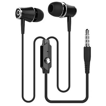 Earbuds Compatible with for Samsung S7 S6 Edge,for LG, for Sony Xperia XA1 Ultra Mic in-Ear Stereo Headset,Accessories Smart Android Cell Phones Wired Earbuds Earphone 3.5mm Audio Plug-Black