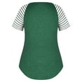 thumbnail image 5 of Womens Plus Size Tops Short Sleeve T Shirts Striped Raglan Tee Shirts Causal Summer Tunics Blouses, 5 of 7