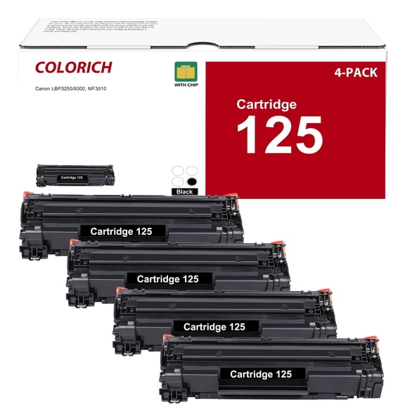 125 CRG-125 MF3010 Toner Cartridge Compatible for Canon 125 High Yield ImageCLASS MF3010 LBP6000 Printer(Black, 2-Pack)