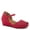 DARK RED, variant on Spring Step Gennina Wedge Sandals for Womens - Laser Cut Ladies Sandals with Embroidery - Hook and Loop Closure Womens Sandals