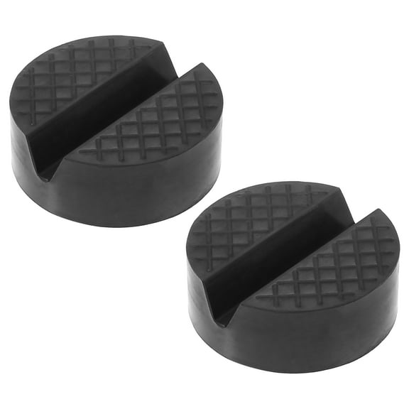 2pcs Universal Jack Pad Stand Slotted Puck Support Frame Rail Pinch Weld Protector for Car Rubber