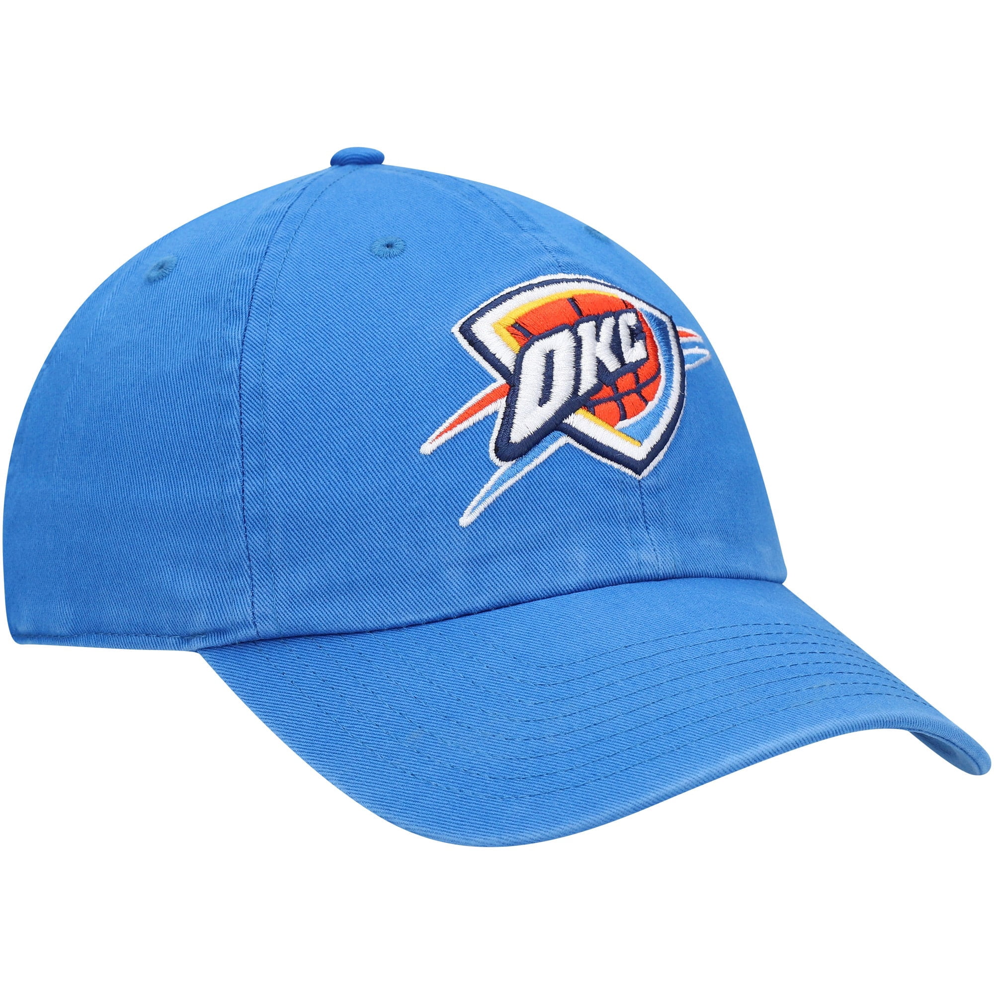 Men's '47  Blue Oklahoma City Thunder Core Logo Clean Up Adjustable Hat