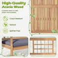 thumbnail image 4 of Gymax Set of 4 Wood Furniture Set w/ Seat Cushions & Solid Acacia Wood Frame Outdoor Gray, 4 of 6