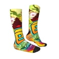 thumbnail image 4 of Lsque Geometry Dash Printed Crew Socks Men's Women's LightWeight Thin Casual Calf Socks ,Knee High Socks,Cotton Socks, 4 of 9