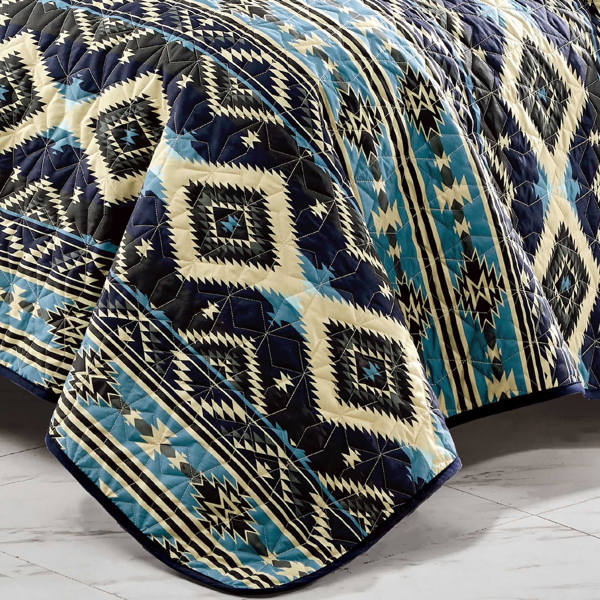 Evjk 3-Piece Decorative Lightweight Bedspread Set – Reversible, Microfiber with Minimalist Print, QUEEN
