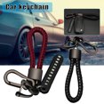 thumbnail image 2 of CARTTOU Simple Car Keychain with Woven Rope Creative Auto Home Metal Keyring Great Gifts for Men Women, 2 of 8