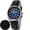 Blue-Leather, variant on Men's Quartz Watch - Volcanic-Inspired Design, Japanese Movement, 10ATM Waterproof Dress Wristwatch, AR Coating Sapphire Crystal Super Luminous