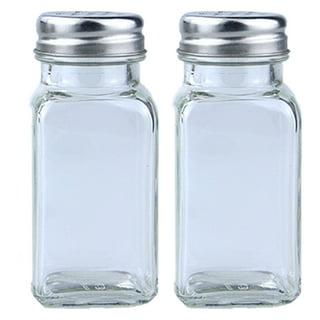 Cornucopia Brands-8oz French Square Glass Spice Jars With Shaker