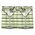thumbnail image 7 of Yayeee Kitchen Curtains Tier Pair Light Filtering 27"x36" Rod Pocket Short Cafe Window Panel, Martini Glass, 7 of 7