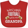 thumbnail image 3 of Inktastic Watching Football with My Grandpa Boys or Girls Baby Bib, 3 of 4