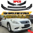 thumbnail image 1 of For Infiniti G37 Sedan 2010-2013 Matte Black Front Bumper Lip Body Kit Spoiler, 1 of 10