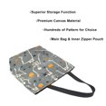 thumbnail image 3 of FORMRS Womens Canvas Tote Bag with Zipper Inner Pocket Shoulder Handbag, Halloween Dancing Skeleton, 3 of 7