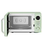 Magic Chef 0.7 Cubic Feet 700W Classic Retro Countertop Microwave, Green