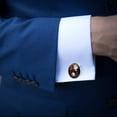 thumbnail image 4 of Floral Animal Elegant Stainless Steel Mens Cufflinks for Formal Attire, Made of Silver Jewelry, Ideal Shirt Clip Accessory, 4 of 6