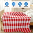 thumbnail image 4 of Red White Plaid Cooling Blanket,Lightweight Breathable Summer Throw Blanket with Double Sided Cold Effect,Modern Farmhouse Buffalo Check Gingham Picnic Blankets Bed Sheet for Hot Sleepers 50"x60", 4 of 8