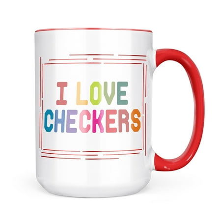 

Neonblond I Love Checkers Colorful Mug gift for Coffee Tea lovers