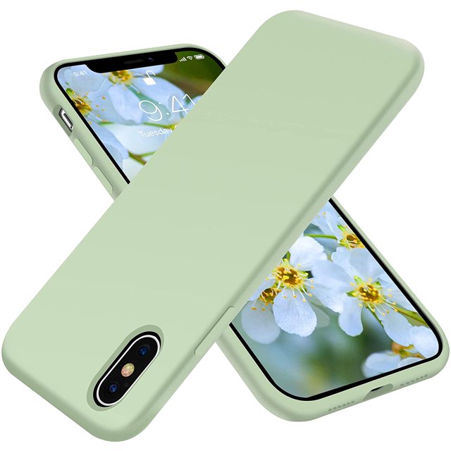 Wekity Liquid Silicone Gel Rubber Full Body Protection Shockproof Case for iPhone Xs/iPhone X,Anti-Scratch&Fingerprint Basic-Cases,Compatible with iPhone X/iPhone Xs 5.8 inch (2018), (Light Purple)