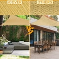 thumbnail image 5 of iCOVER 12'x12'x12' Sun Shade Sail Canopy, 185GSM Fabric Permeable Pergolas Top Cover, for Outdoor Patio Lawn Garden Backyard Awning, Sand, 5 of 5
