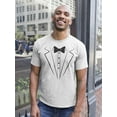 thumbnail image 2 of Printed Tuxedo Suit And Bow Tie Men T-Shirt, Male Medium, 2 of 4