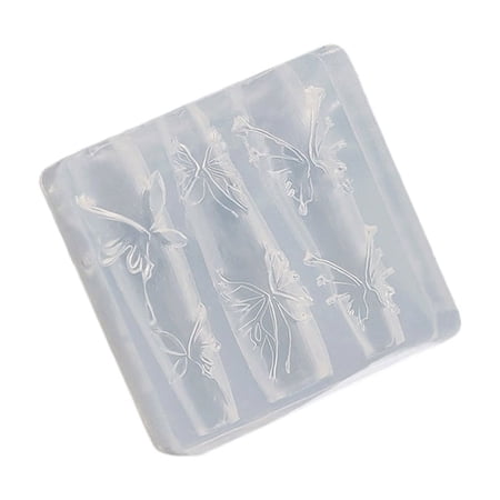 Drrntien Professional 3D Nail Embossing Mold Reusable Silicone Template For Salon Home Manicure Nail Art Manicure Accessories