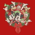 thumbnail image 2 of Girls Mickey & Friends Christmas Distressed Group Wreath T Shirt, 2 of 5