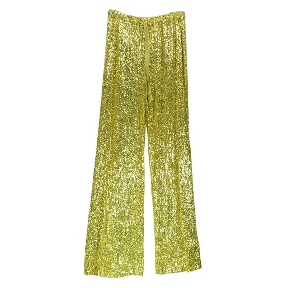 Naeem Khan Women's Lime Sequined Pants & Capri - S