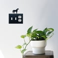 thumbnail image 2 of Double Switch and Duplex Outlet Cover with Horse Accent, Black, 2 of 2