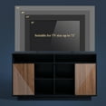 thumbnail image 6 of OAKHAM Modern Sideboard Buffet Cabinet with Sliding Door and Adjustable Shelves, Walnut, 6 of 7