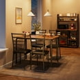 thumbnail image 3 of GloryStar Small Space 5-Piece Dining Set, Square Table and Four Chair Set for Kitchen or Breakfast Area, 3 of 7