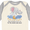 thumbnail image 4 of Inktastic My Grandma Loves Me to the Moon and Back Elephant Family Boys or Girls Long Sleeve Baby Bodysuit, 4 of 5