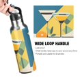 thumbnail image 4 of Yayeee 20oz Double Wall Stainless Steel Water Bottle with Flip Straw, Yellow Glasses, 4 of 7