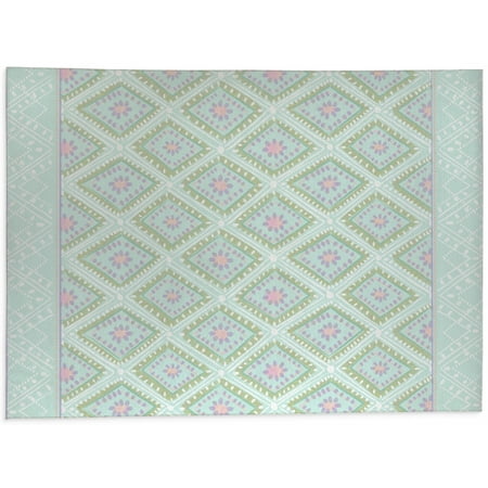 

Malakai Blue Border Kitchen Mat by Kavka Designs