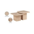 thumbnail image 2 of Meridian Furniture Spencer 2-Piece Natural Oak Veneer Coffee Table, 2 of 9