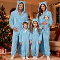 thumbnail image 2 of Matching Christmas Pajamas Jumpsuit Cute Long Sleeve Cat Outfits Romper with Hood Funny Christmas Pajamas for Family, 2 of 5