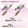 thumbnail image 2 of Kids Fishing Pole Set, Kids Fishing Rod and Reel Combo and Fishing Net Tackle Box with Fishing Lures Hooks and Bag for Girls Age Beginner Little Children Junior Anglers, 2 of 7