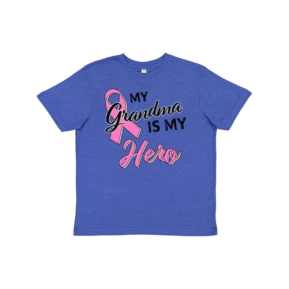 Inktastic My Grandma is My Hero Breast Cancer Awareness Youth T-Shirt
