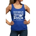 thumbnail image 1 of Womens Terminus BBQ Funny Zombie Apocalypse Racerback Tank Top T-Shirt, 1 of 1