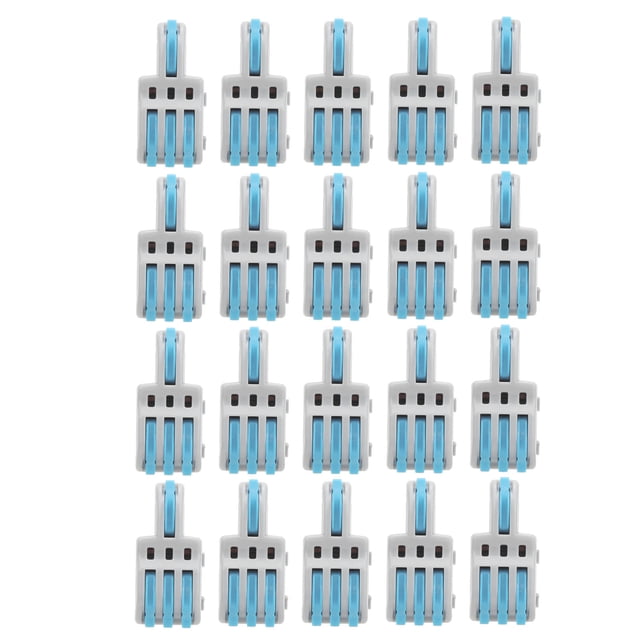 Conectores rápidos SPLF13 de 20 piezas, divisor de cable TTap de 1 en 3 salidas para motores de iluminación de 250V (azul)