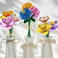 thumbnail image 2 of WM Bouquet Of Roses Eternal Life Flower Arrangement Building Block Toys Compatible Educating Children Christmas Gift Girl Series Q0823, 2 of 7