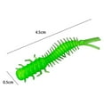 thumbnail image 4 of koolsoo 20pcs Three Tails Simulation Lure Perch ing Tackle Light Weight Green, 4 of 9