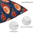 thumbnail image 3 of Pofeuu American Football and Fire Flames Print Double-sided plush pillowcase Square Throw Pillow Covers Pillows Cover for Living Room Bedroom Sofa Couch Cushion Cover（No pillow core）-26"x26", 3 of 7