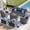 Blue, variant on ELPOSUN Patio Furniture Set, 6 Pieces Outdoor Patio Set, All-Weather Wicker Rattan Outdoor Furniture Set with Swivel Chairs for Poolside, Backyard, Gray Wicker Navy Blue Cushions