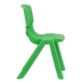 thumbnail image 2 of Green Plastic Stackable School Chair with 15.5" Seat Height, 2 of 4