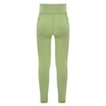 thumbnail image 2 of Manyakai Kids Yoga Dance Pants Sport Athletic Leggings Girls Stretchy Jogging Sweatpants with Pockets Green 120, 2 of 8
