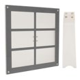 thumbnail image 1 of Clear Acrylic Floating Frame with 6 Grid Double Layer Magnetic Picture Frame Free Standing for Refrigerator Desktop Display White, 1 of 4