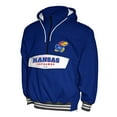 thumbnail image 2 of Men's Franchise Club Royal Kansas Jayhawks Half-Zip Hoodie Anorak, 2 of 3