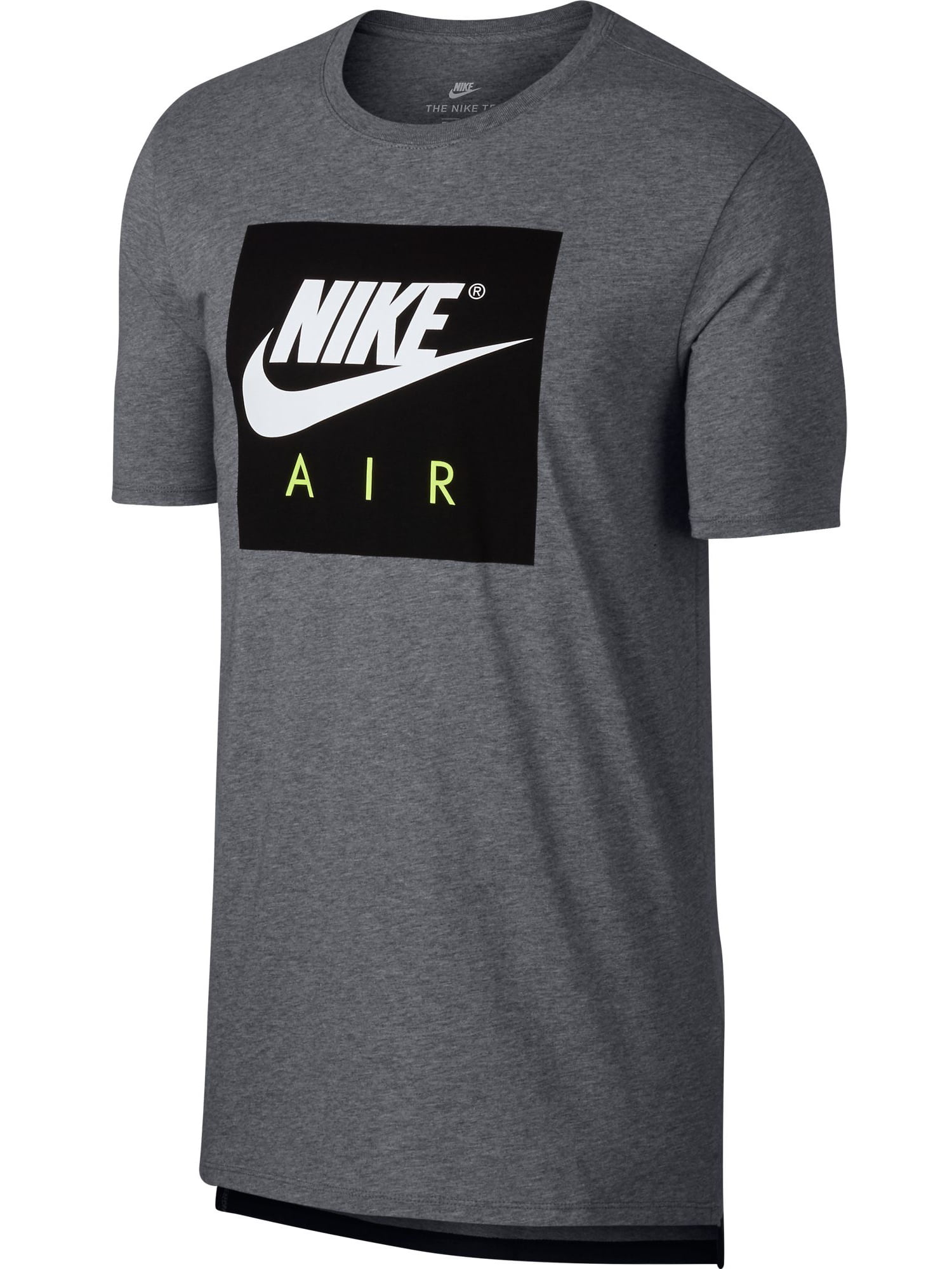 Nike Air Large Logo Crew Neck Men's Sportswear T-Shirt Grey/Black/White ...